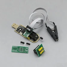 CH341A SOIC8 SOP8 Flash Chip EEPROM Programmer IC BIOS Test Clips 24 25 SeriesBR