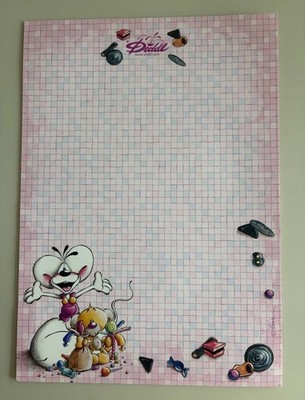Diddl DIN A4 kariert Blockblatt/Briefpapier Motiv Maus & Diddlina