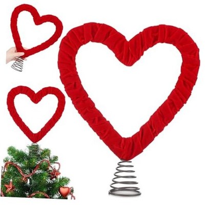 7 Inch Valentines HTree Topper Red HTree Topper for Velvet Classic Red eart