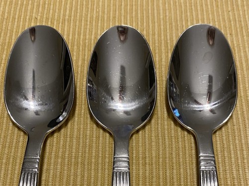 Wallace MANHATTAN 18/8 Stainless Flatware 6 3/8" Teaspoons Set of 3 - Picture 2 of 3