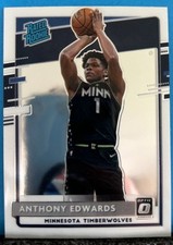 ANTHONY EDWARDS 2020-21 Donruss Optic Rated Rookie Card RC #151 Timberwolves. rookie card picture
