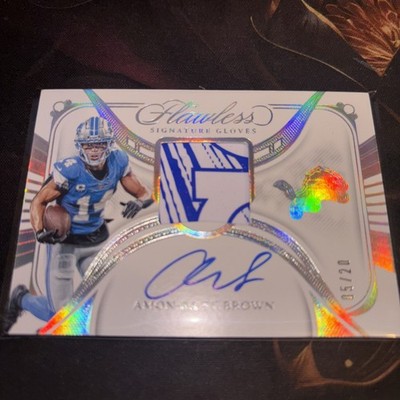 2024 Panini Flawless Amon-Ra St. Brown Signature Gloves Auto Patch /20 Lions SSP