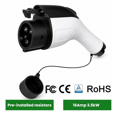 EV 16A Replacement Plug, SAE J1772 Connector  Level 2 Charging Cable Nozzle EVSE