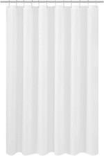Longer Shower Curtain Liner Fabric 72 x 75 inches, Hotel Quality, Washable,