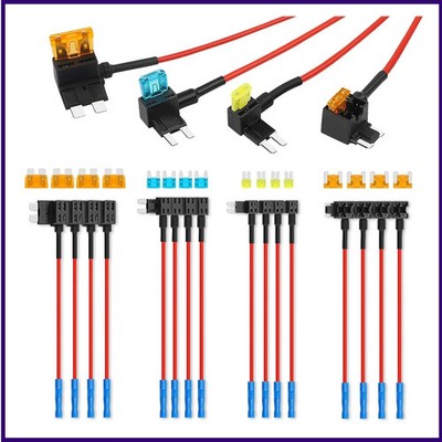 16 Pack 4 Types Fuse Tap Kit Fuses Adapter Jumper for Cars Trucks Boats