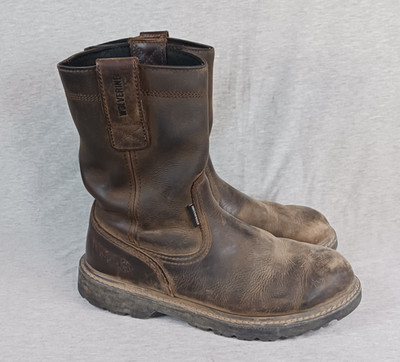 Wolverine Floorhand Waterproof Wellington Work Boots Mens 9 M Brown Leather