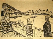 Alaska Natives Numbered & Signed Art Print 555/1150 ~ P.L. Andriesen Artist VGC 