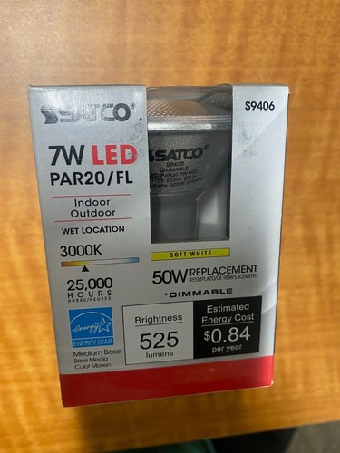 Satco S9406 7PAR20/LED/40'/3000K/120V/D (6 pack) - Picture 2 of 3