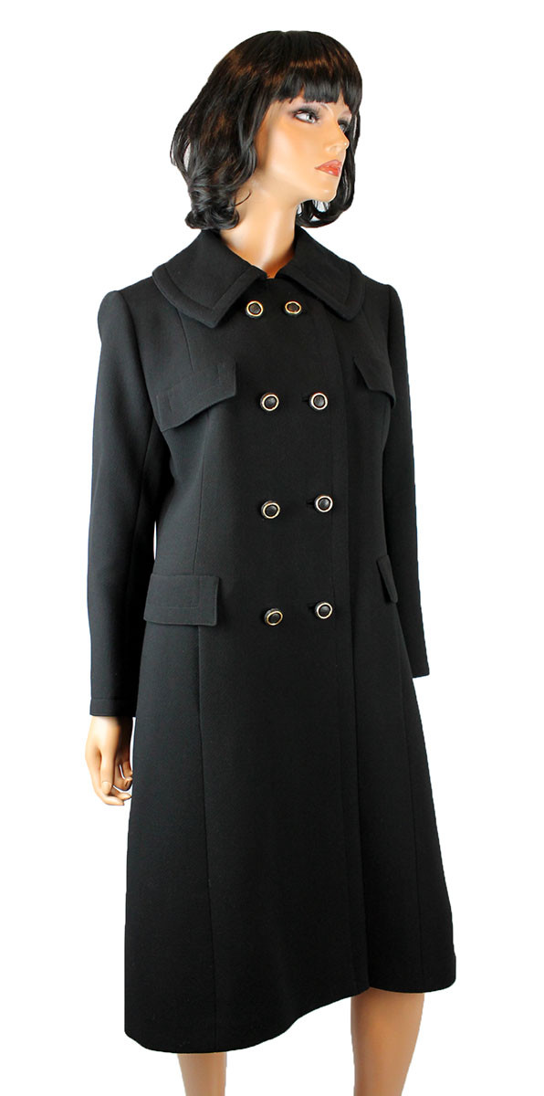 ジャケット・アウター Vintage Double Breasted Wool Long Coat Double Breasted Wool Long Overcoat – Vintage Jacket