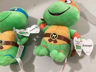 Ty Teenage Mutant Ninja Turtles Beanie Babies Complete Set of 4