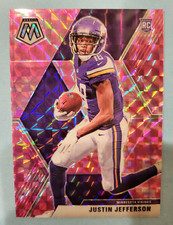 2020 Panini Mosaic Camo Pink Prizm Justin Jefferson #209 Rookie RC Vikings