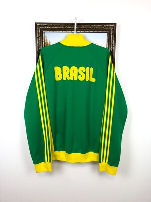 Adidas Originals Brazil Football Jacket Soccer Track Top National