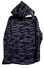 Tek Gear Boys Size 8 Hooded Long-Sleeve Sweatshirt Blk/Gray Camouflage