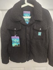 Dixxon Sherpa Jacket Black Morningstar Super Soft Flannel Inside M Womens New!!
