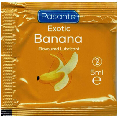 Pasante Exotic Banana Lube 5ml Gleitgel mit Bananen- Geschmack, fruchtig Travel