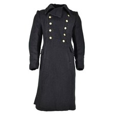 MENS SOVIET UNION BLACK WOOL LONG COAT RUSSIAN ARMY NAVY STYLE