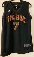 Adidas Carmelo Anthony New York Knicks Size 48 Lights Out Black NBA Jersey Sewn