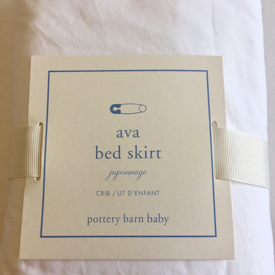 Falda Cuna Pottery Barn Baby Ava Rosa Y Marrón Nueva Con Etiquetas Foto 2 de 4