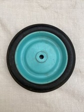 VINTAGE plastic wheel and rubber tire for kids toy 4 7/16"