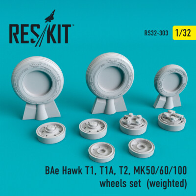 Reskit RS32-0303 BAe Hawk T1, T1A, T2, MK50/60/100 wheels set (weighted) 1:32