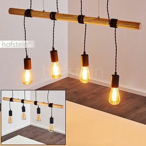 Retro Ess Wohn Schlaf Zimmer Beleuchtung Pendel Leuchte schwarz Holz