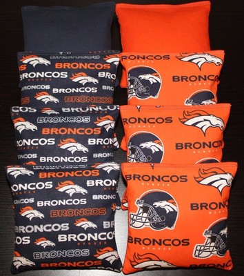 Denver Broncos Cornhole Bean Bags 8 ACA Regulation Corn Hole Bags Tailgate Toss