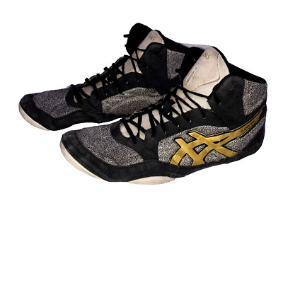 ASICS SnapDown 2 Men s Wrestling Shoes Size 13 Black Gold 1081A027