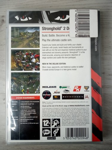 STRONGHOLD 2 DELUXE PC CD-ROM GAME - FACTORY SEALED RETRO GAMING RARE VINTAGE - Picture 2 of 2
