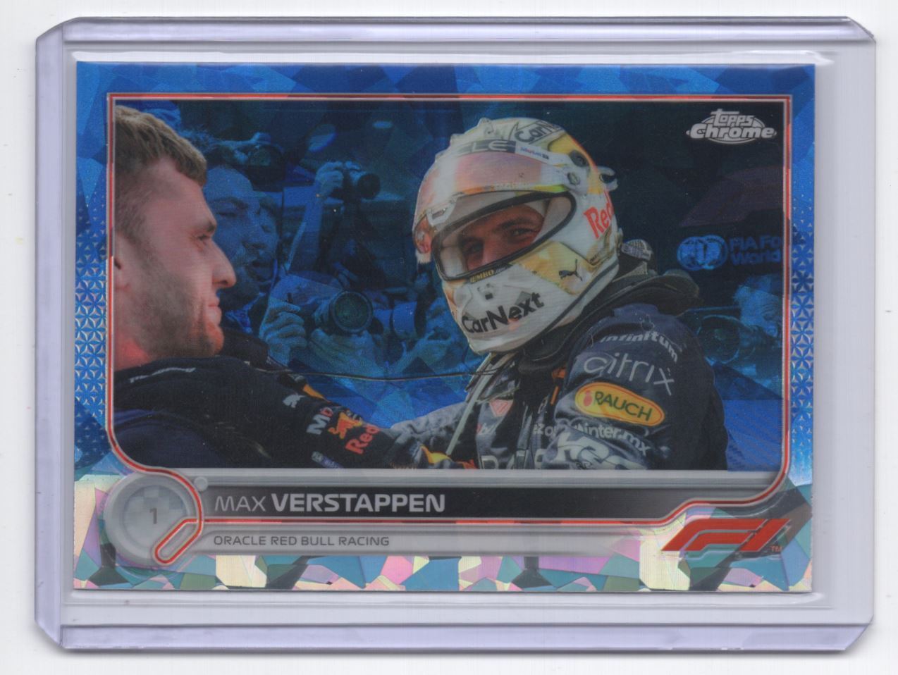 2022 Topps Chrome Formula 1 Sapphire Max Verstappen Oracle Red Bull Racing #4