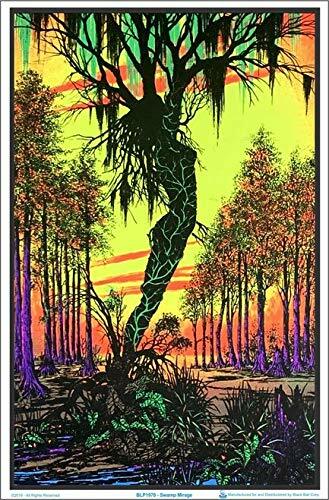 Funky Swamp Mirage Laminated Blacklight Poster - 23.5