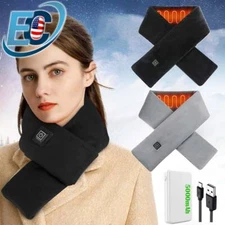 Electric Heated Scarf USB Rechargeable Neck Heating Pad Winter Warmer Wrap Shawl