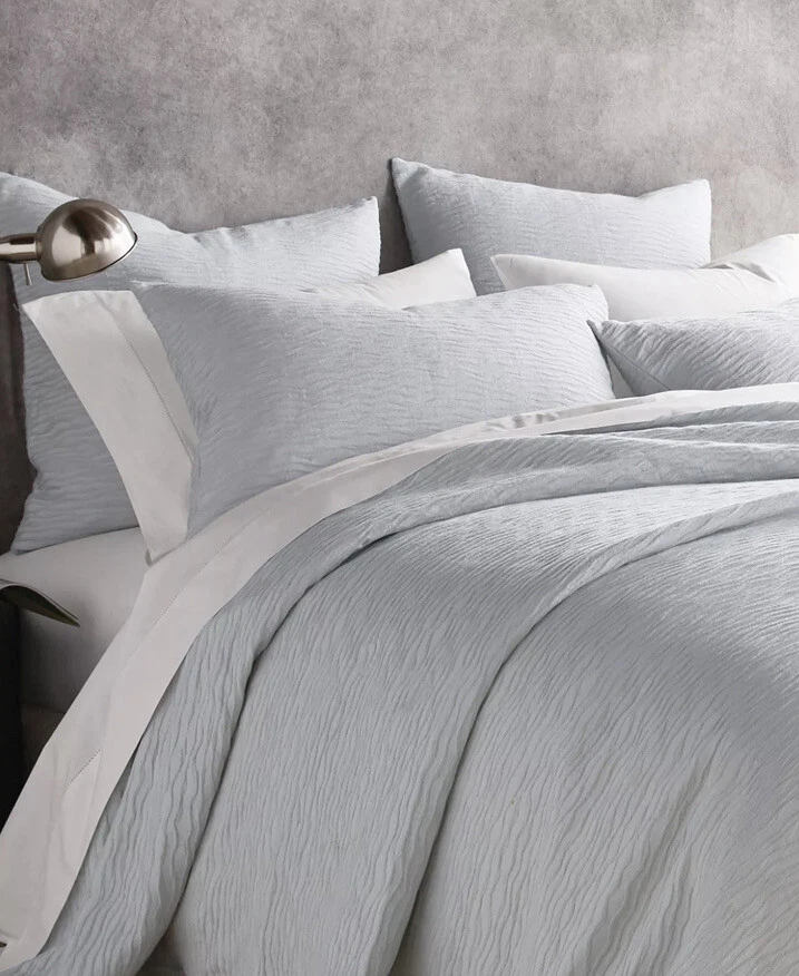 DKNY Stonewash Matelasse Doble Cobertor, Gris 👍 Foto 2 de 4