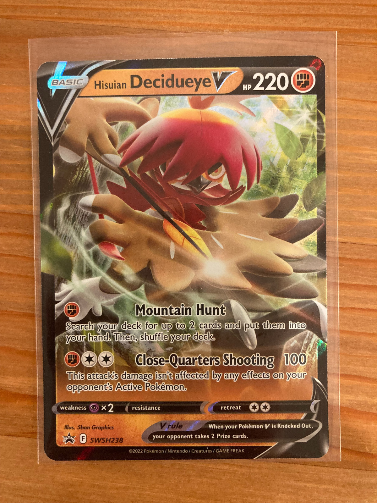Pokemon TCG SWSH: Sword & Shield Promo Cards Hisuian Decidueye V SWSH238 Holo