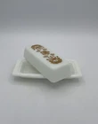 Vintage Pyrex Butter Dish W/ Lid Butterfly Gold
