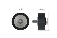 NTY Spannrolle Keilrippenriemen FÜR BMW 2 (F45) 2 Gran Tourer (F46) X1 (F48