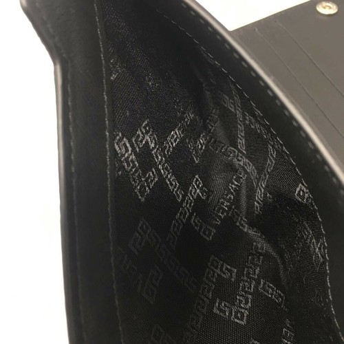 VERSACE Grained leather Long Wallet with Medusa Signature Branding - Black - Picture 9 of 12