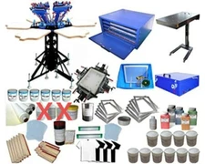Full 6 color screen printing kit Silk screen T-shirt printing press