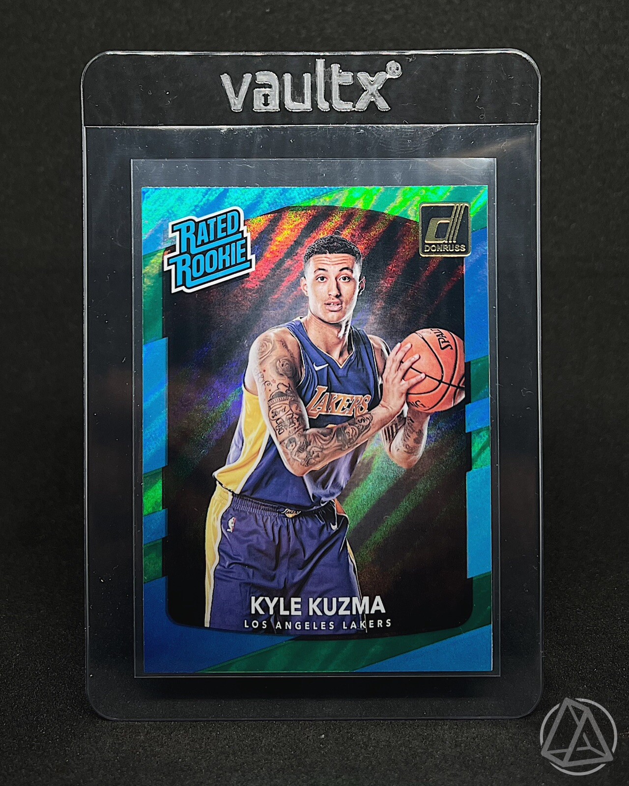 2017 Donruss Kyle Kuzma Rated Rookie Green Flood RC #174 SP