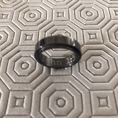 Neuer Fidget Ring aus Edelstahl über Turmalin für das schwarze Finish