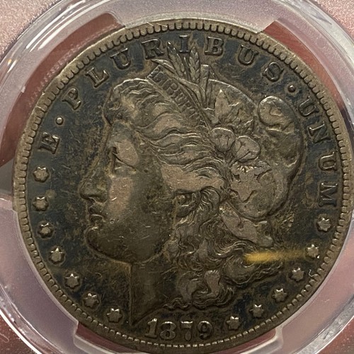 1879 CC $1 MORGAN SILVER DOLLAR CAPPED DIE PCGS VERY FINE 25 ((NO RESERVE)) - Picture 3 of 11