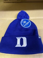 Duke Blue Devils NCAA Basic Cuffed with Blue  Pom Knit Hat TOTW O/S Unisex
