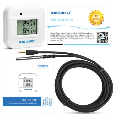Inkbird Bluetooth Temp Humidity Data logger Thermometer APP External Sensor C/F