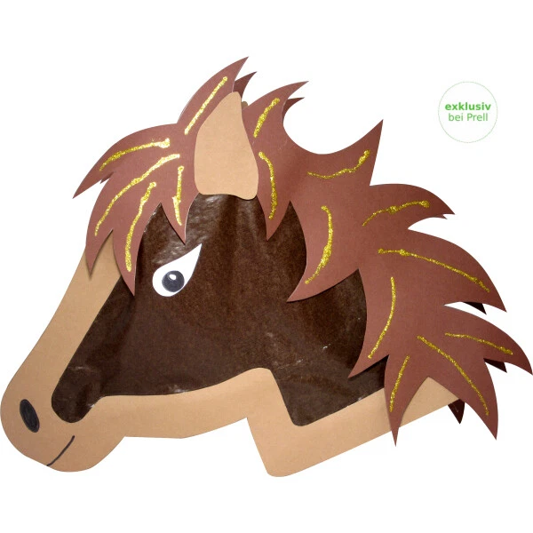 PRELL Laternen Bastelset Pferd, 4 Stück, Laternenumzug mit Kinder