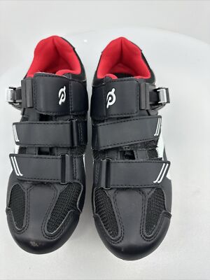 Chaussures De Cyclisme Peloton, Noir/rouge, Femme, EU 38 / US 7, Clips Automatiques