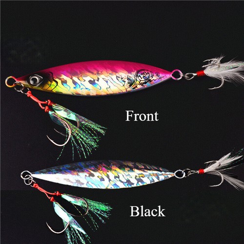 1 Stück Tiefsee Slow Fall Pitch Blei Metall Flach Jigging Angelköder 30-200G - Bild 12 von 14