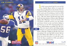 PRO-LINE MOBIL Jim Everett  RAMS Purdue BOILERMAKERS
