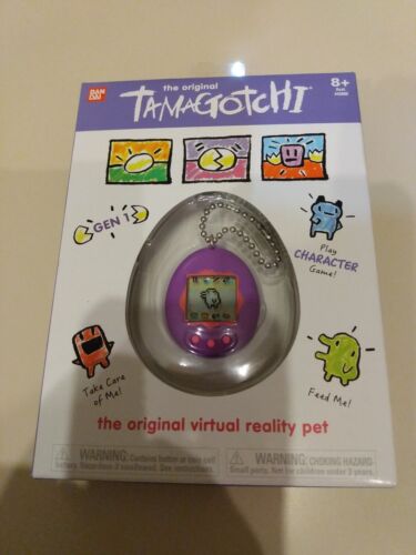 BANDAI TAMAGOTCHI PURPLE ELECTRONIC VIRTUAL REALITY PET TOY - NIB - Afbeelding 1 van 1