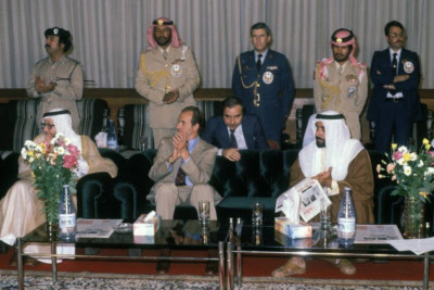 Scheich Zayed bin Sultan al-Nahyan Juan Carlos von Spanien 1981 4x6 FOTO