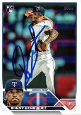 Ronny Henriquez Minnesota Twins 2023 Topps Autographed Signed Rookie Card