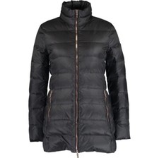£500 Emorio Armani Ea7 Black & Rose Gold Duck Down & Feather Padded Jacket
